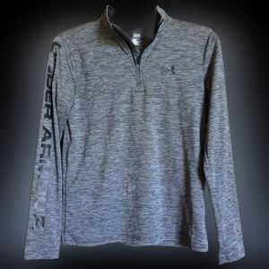 Under Armour Youth Large Black Heat Gear Long Sleeve 1/4 Zip Shirt